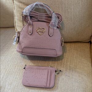 Juicy Couture Dusty Blush Bowler & Wristlet Set